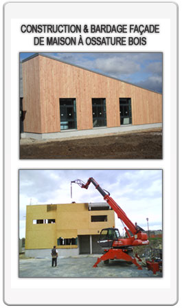 CONSTRUCTION & BARDAGE FAÇADE DE MAISON À OSSATURE BOIS